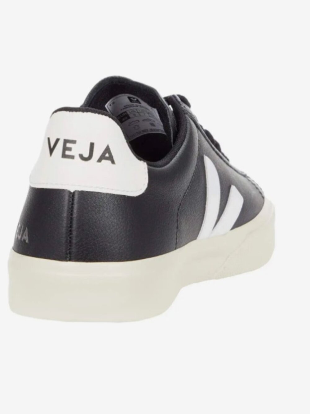 Veja Campo Black Leather Sneakers, SZ 7 - Picture 4 of 6